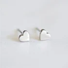 Rose Earrings BUREI High Quality Stainless Steel Gold-plated Rose Gold Girl Love Earrings Wedding Earrings