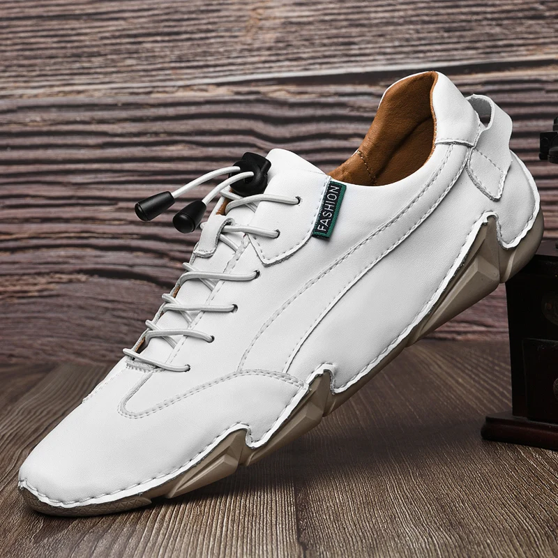 Men's light sneakers casual shoes comfortable genuine leather sneakers shoes for men