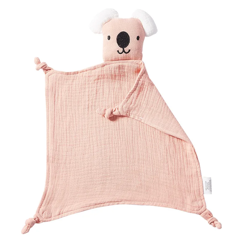 Baby Muslin Soft Comforter Blanket Plush Toy Animal Koala Gauze Muslin Security Blanket For Newborn Babies