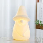 Christmas Porcelain Christmas Decoration Light Up Pure White Porcelain Santa Claus With Hat