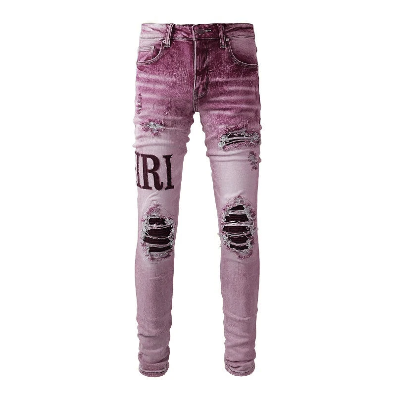 SSY New Styles Denim Jeans in Stocks Famous Brand Designer Trend Denim Pants Cowboy Close-fitting Denim Pants details