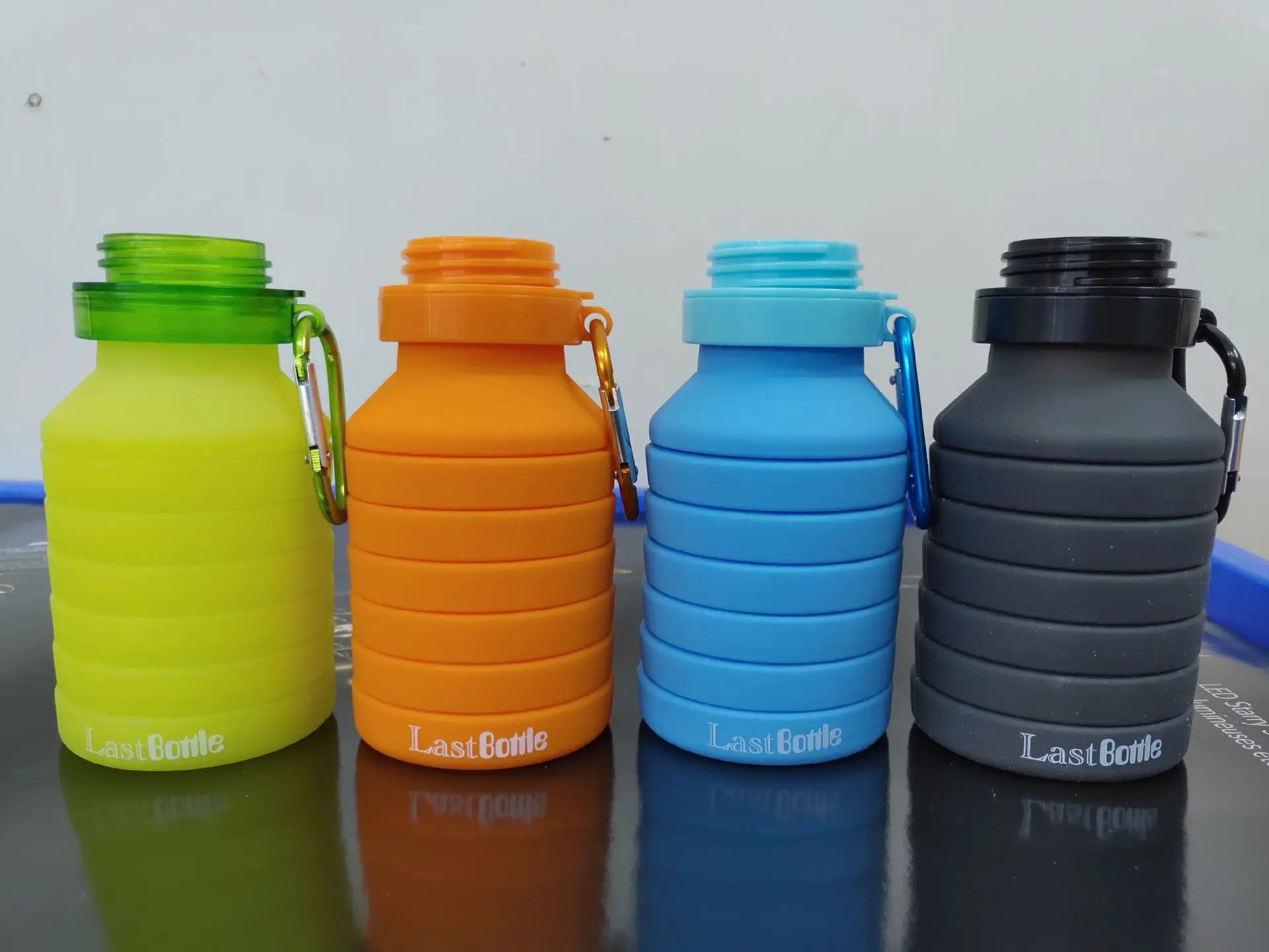 Creative Silicone Folding Water Bottle Outdoor Sports Running Fitness