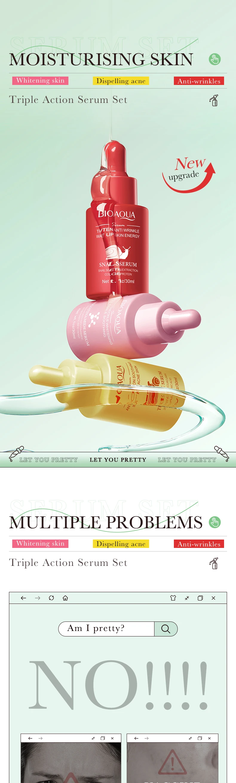 product bioaoua brightening essence kit snail turmeric niacinamide essence set for glow skin-2