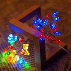Led Light Patriotic Independence Day LED Light String Battery Powered LED Copper Wire For Party Christmas Decoration