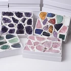 Various Of Crystals Quartz Block Natural Amethyst Rose Quartz Reiki Healing Mineral Specimens Stones With Box