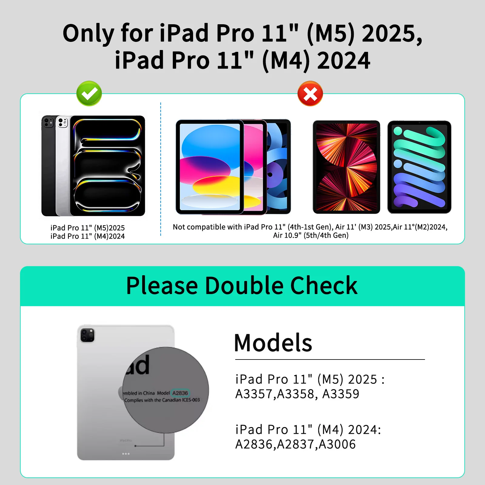 product laudtec for ipad pro 11 inch m5 2025 wireless keyboard case with 7 rgb backlight touchpad adjustable stand ultra thin black-3
