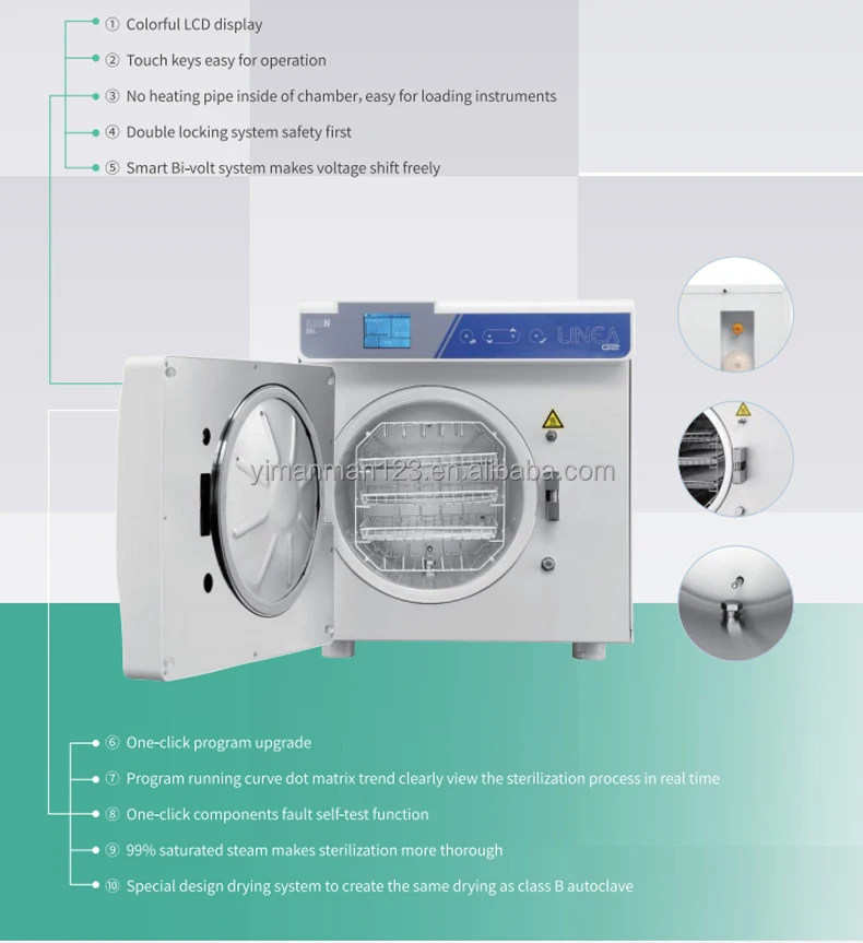 22L Class N Surgical Sterilizer Autoclave Dental Steam Sterilizer Stainless Steel Hospital Autoclave Sterilizer Dental Equipment manufacture