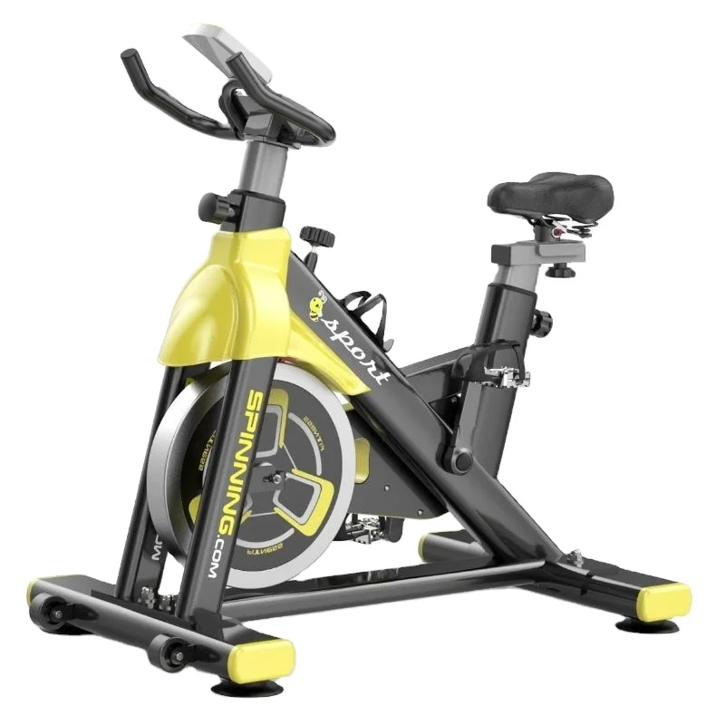 black and yellow spin bike