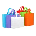 Shopping Bags Eco-friendly Cheap Big Promotional Printed Grocery Tote Non Woven Shopping Hand Bags Reusable