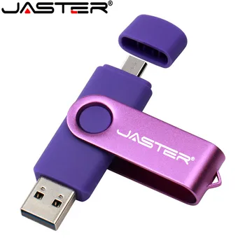 JASTER 2 IN 1 OTG USB flash drive 128GB 64GB 32GB 16GB 8GB 4GB USB2.0 pendrive for phone and PC
