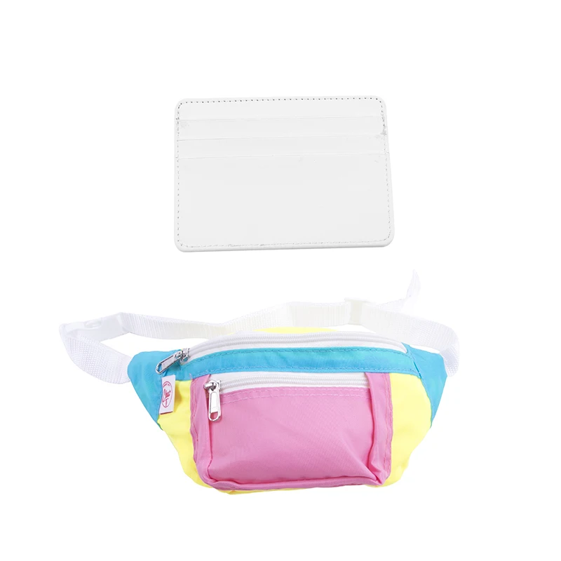 420D Nylon material mutil color fanny pack, 3 zipper waist bag with custom label or logo printing