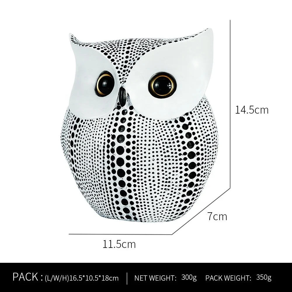 1pcs Nordic Resin Wise Owl Figurines Animal Statue Sculpture Crafts for Home Interior Decor Desktop Table Decoration Accessories