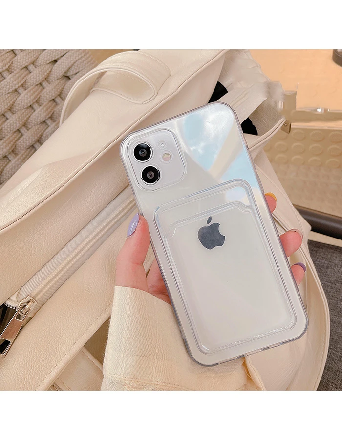 2 in 1 Phone Case For iPhone 13 Pro max Transparent Shockproof Phone Case Card Wallet Clear Case for iPhone.jpg