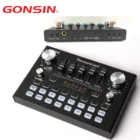 Audio Card Usb Sound Card GONSIN Professional Usb Audio Interface Sound Card Studio Recording Studio Mixer