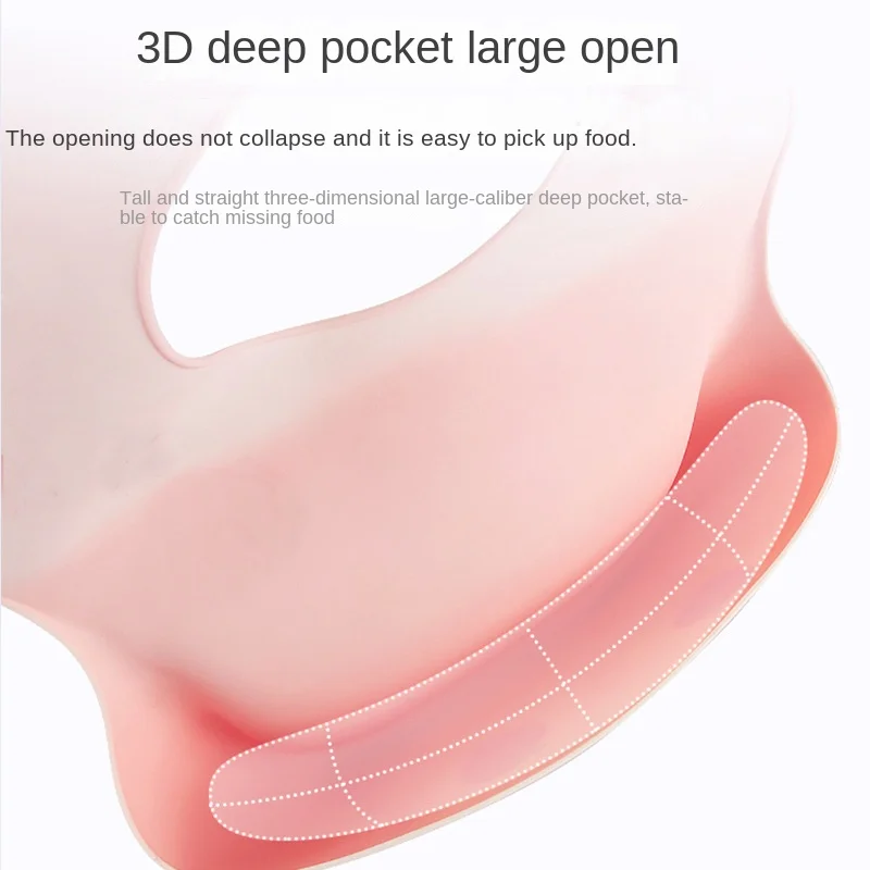 Factory OEM Customized baby food and rice pocket waterproof super soft silicone bibs bib