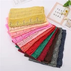 Scarf Muslim Scarf 2020 Latest TR Cotton Field Embroidered Water Wave Rhinestone Lace Hijab Scarf Muslim Scarf Wholesale