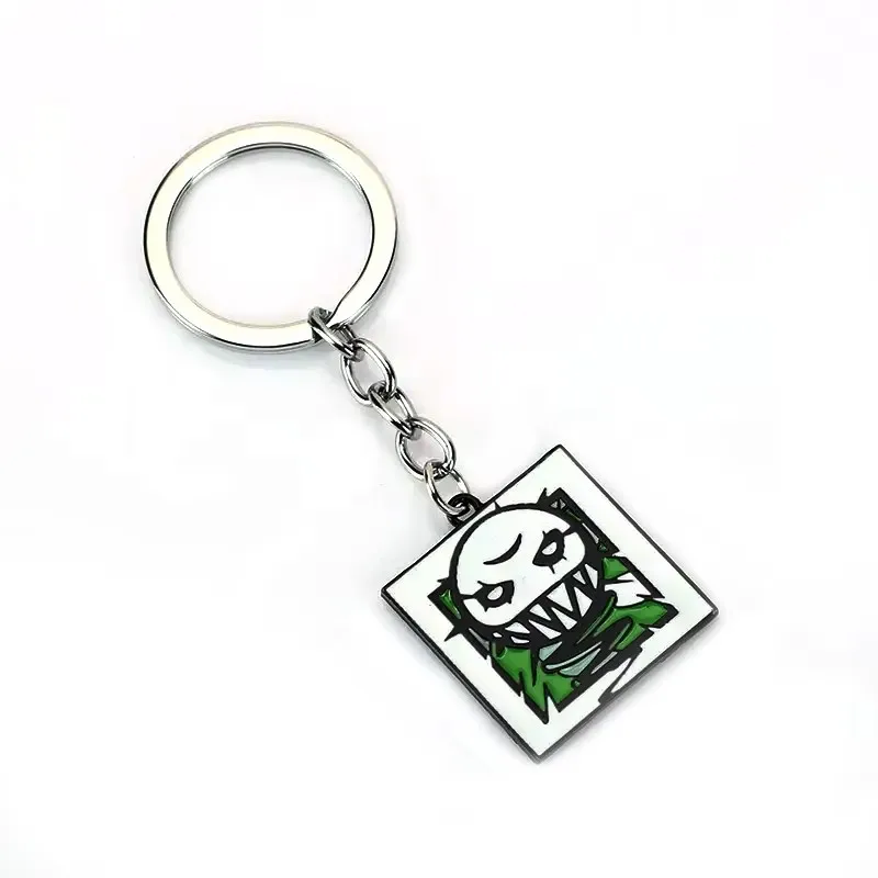 Wholesale Custom Logo 3D Hard & Soft Enamel Metal Keychain Zinc Alloy Cartoon Style Souvenir Keyholder Ring Keychains manufacture