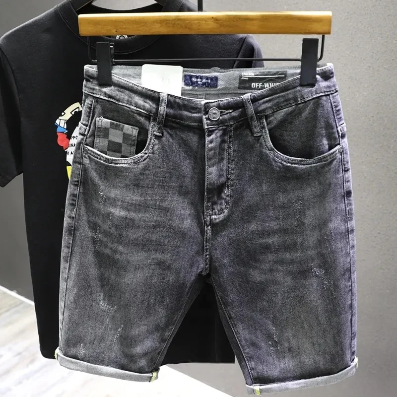 New Fashion Mens Ripped Short Jeans Brand Clothing Bermuda Summer 100% Cotton Shorts Denim Shorts