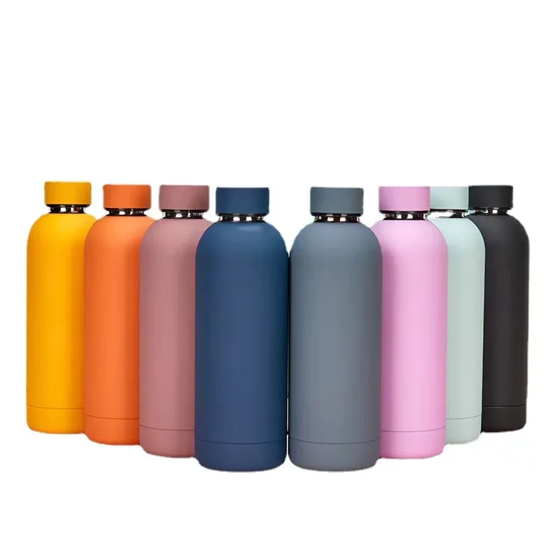 500ml Matte Stainless Steel Vacuum Insulated Thermos Double Walled Hot & Cold Water Bottle with Lid Leak-Proof Sports Flask