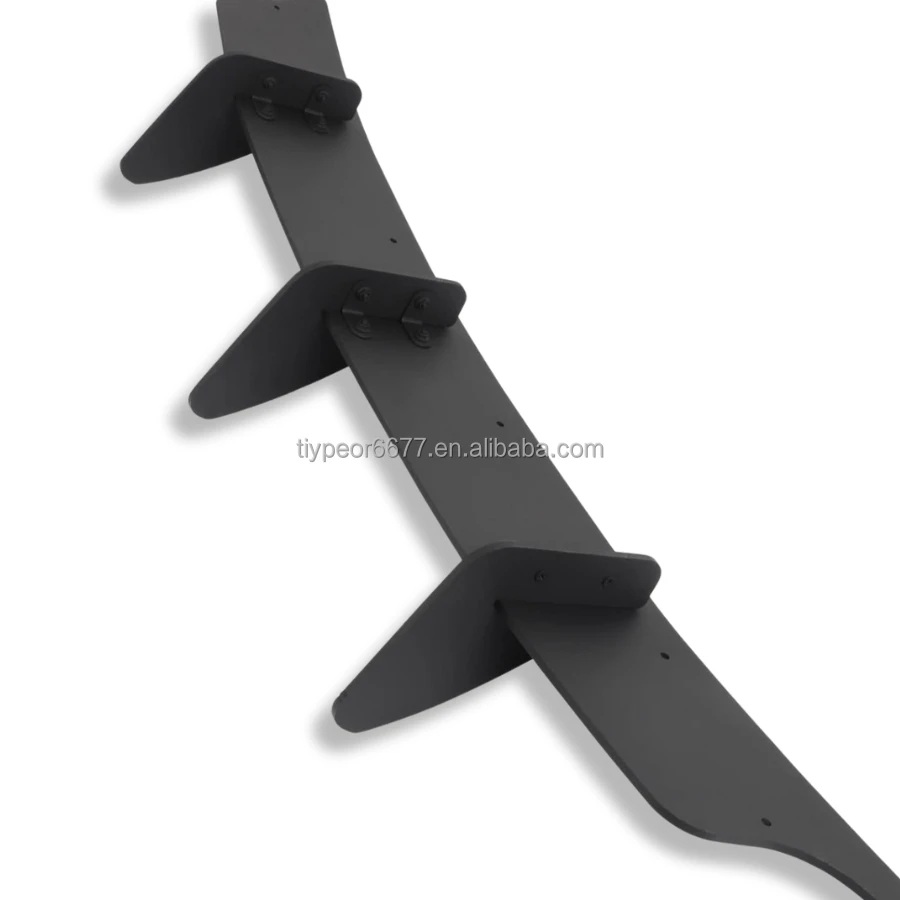 product tiypeor factory rear bumper lip diffuser 3 fin valance guard rear blade splitter for volkswagen vw golf 6 mk6 gti 2010 2014-5