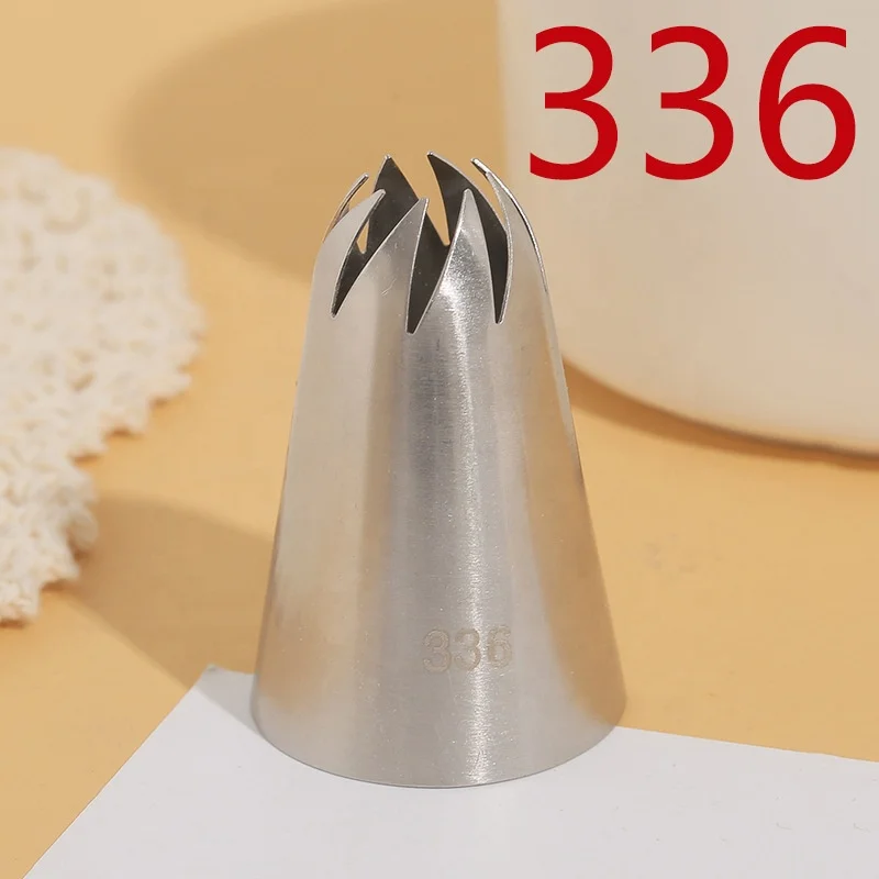 #336 DIY Super Large Size 1pcs Kitchen Accessories Food Baking Tools Stainless Steel Baking Tools Rose Petal Piping Nozzle Tips
