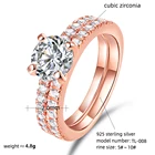 Sterling SKA Jewelry 925 Sterling Silver Rhodium Plating Engagement Ring Custom Women Wedding Rings