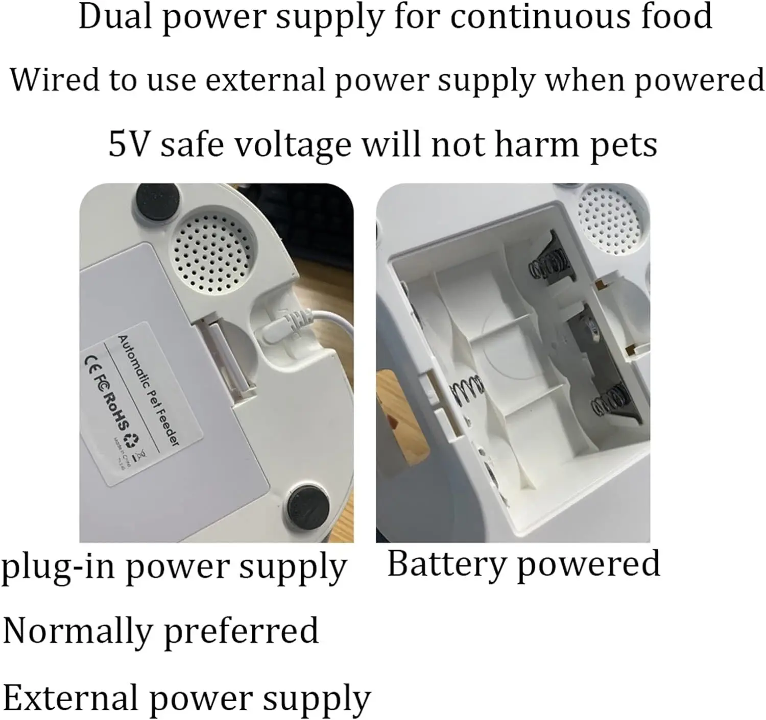 3l Electronic Pet Feeder Automatic Dog Feeder With Camera Video Plastic