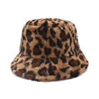 Winter Hat A Bucket Hat Wholesale 2021 Winter Fashion Leopard Fur Fuzzy Bucket Hat