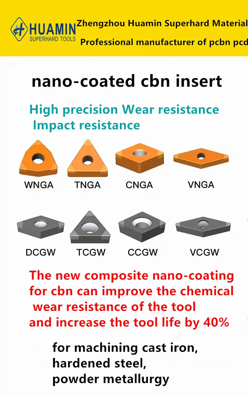 pcbn Brazing inserts TPGN160308 PCD insert TPGN160308 The workpiece material : Hardened steel alumin(图6)