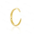 Cz Silver Rings Silver Tiny 1mm White Cz Open Cuff 925 Silver Diamond Rings Jewelry Wedding