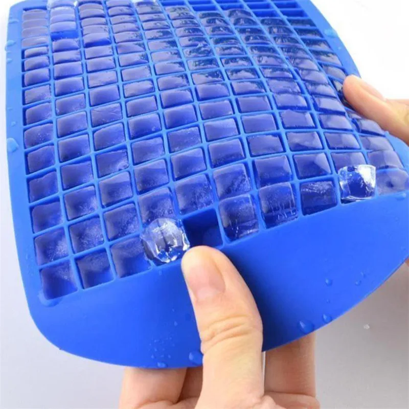 Free Shipping Diy Ice Lattice Box Silicone 160 Grid Diamond Ice Boxes Ice Cube Mold Tray Kitchen