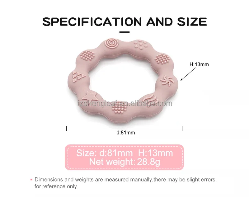 product wholesale customized bpa free soft baby silicone newborn pacifier teether infant tactile training teething toy food grade-8