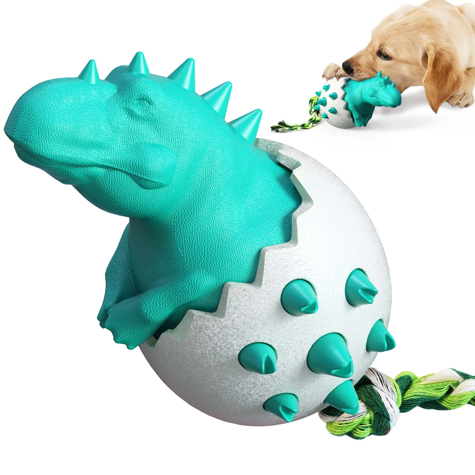 indestructible dinosaur dog toy