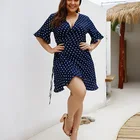 Designer Dress Designer Clothes Half Sleeve Plus Size Ladies Sexy Office Dress With Belt