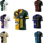 3d T Shirt Custom American Football Jersey Patterned Uniforms High Quality All Over 3D Printed NFL T Shirt