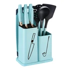 Set 9pcs Professional Kitchenware Set Stainless Steel Non-stick Kitchen Chef Knife Set With Knife Holder Kitchen Utensils