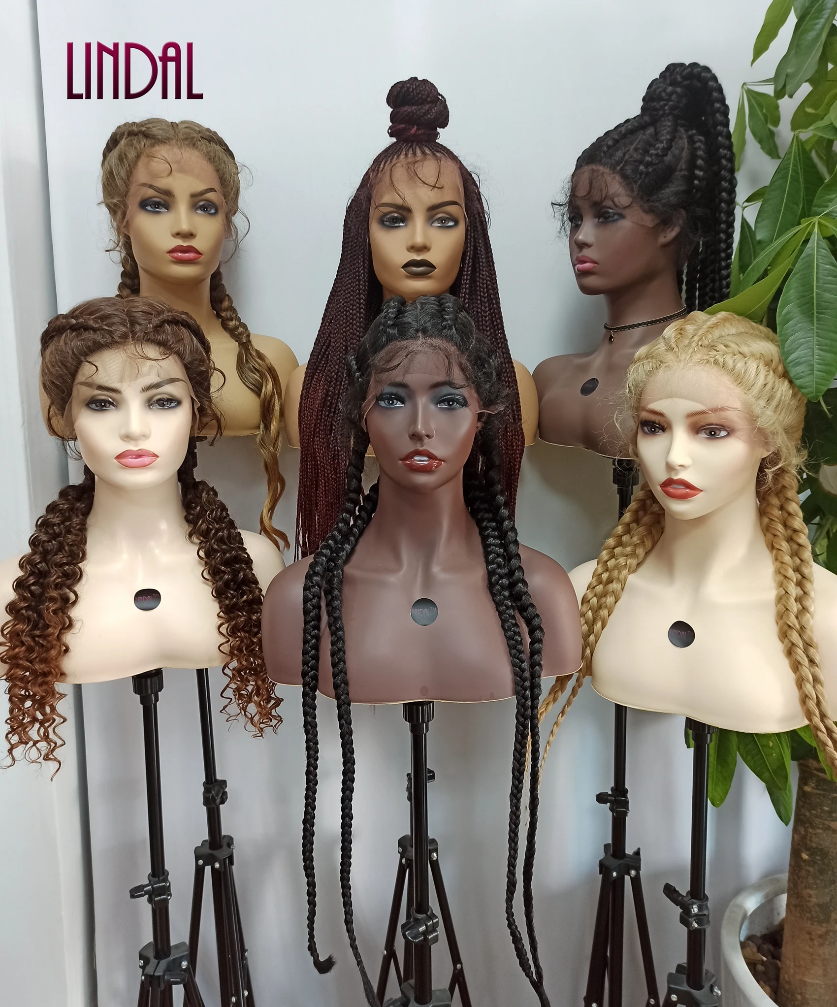 Lindal High Quality Futura Braided Synthetic Wig Cornrows Long 32inch 4 Braids  Hair Synthetic Lace Front Hand Tied Braided Wigs - Buy Knotless Braided  Lace Wig/synthetic Braided Dutch Braids/lace Front Wigs Colorful/4