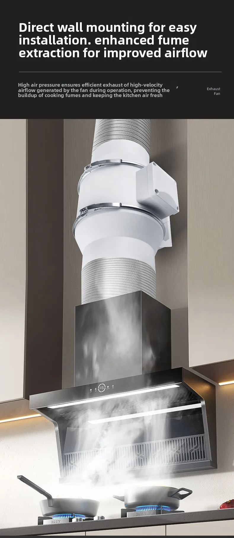 Aluminum Alloy Duct Fan, 6inch, Plastic, 220V, 35-39dB - detail 6