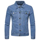 Black Coat New Arrival Wholesale Long Sleeve Regular Black Jeans Jacket Coat Denim Jean Jacket For Men