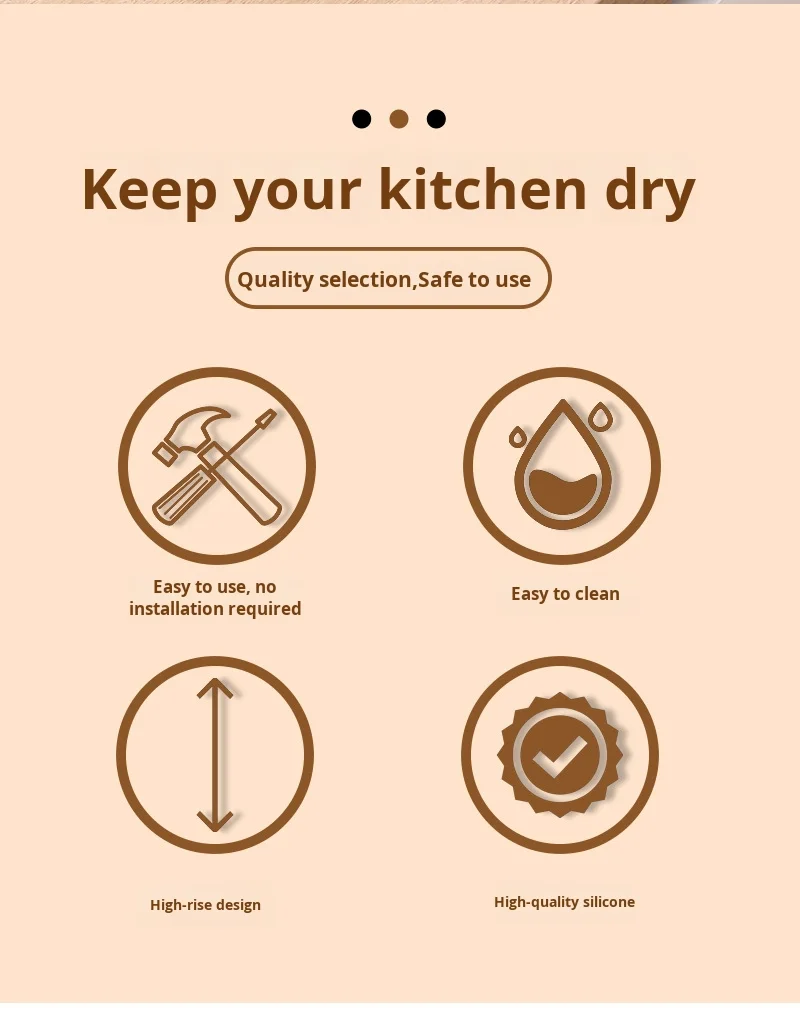 Modern Anti-Splash Silicone Guard for Kitchen Sink Countertop Water Barrier Wash Basin Edge Splash Guard for Vegetables Tools supplier