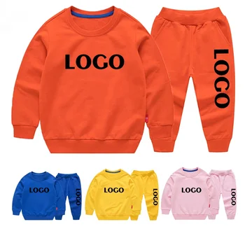 Custom Made Logo Kids Boutique Clothing Toddler 2 Piece Sets Boy Outfits Tracksuits Jogger Kids Sweat Suit Little Boys Clothes