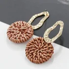Earrings Drop Earrings Earrings Bamboo Hot Sale Braid Pendent Earrings Vine Knit Handmade Drop Earrings Bamboo Earrings
