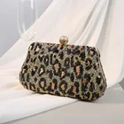 2021 Embroidered Sequined Leopard Print Dinner Luxury Unique Woman Fashion Bags Handbags