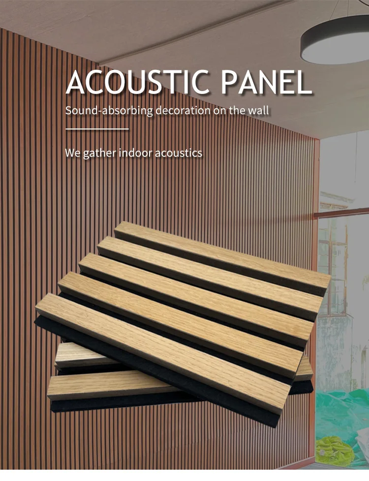 Eco Friendly Sound Absorbing Acoustic Board Decorative Wall Panel Solid