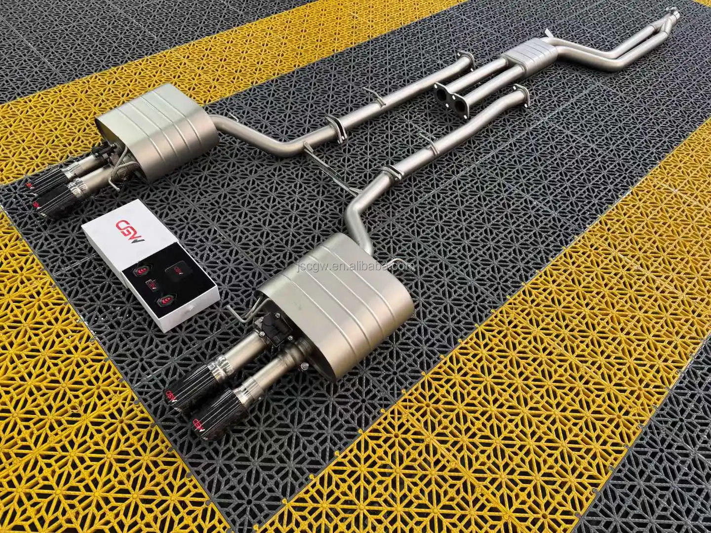 product stainless steel catback exhaust pipe muffler with valves for bmw f10 535i change to m5 style-2