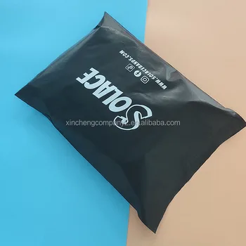 Custom black clothing packaging plastic courier mailing mailer shipping envelopes biodegradable poly bag
