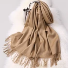 Scarf Winter Scarf Fashion Custom Embroidery Luxury Wool Scarf Plain Winter Warm Scarf