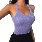 Vest Sweater Wholesale Summer Boutique Clothing Women's Rib Sexy Knit Vest Sleeveless Crop Sweater Tops Vest