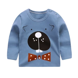 Spring Boys and Girls T-shirt Cotton Long Sleeve Breathable O-Neck Kids Clothings Smart Casual Baby Children Clothes Cheap Price