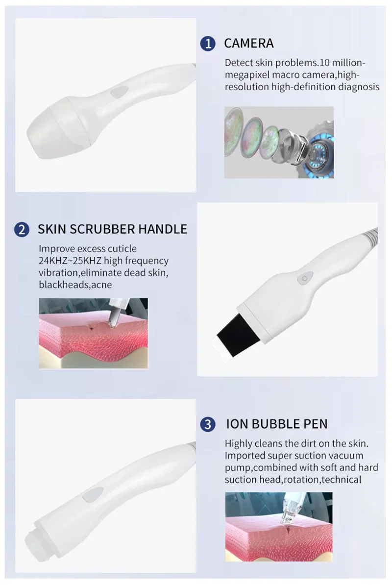 2024G 7 In 1 Hydro Peel Skin Scrubber Smart Ice Blue Beauty Machine With Skin Scanner For Spa Use Cleansing Rejuvenating